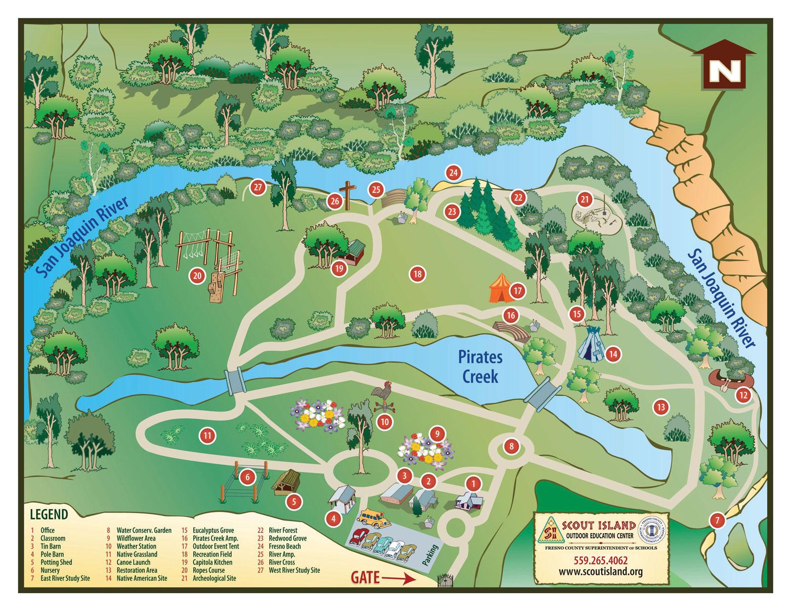 Map of Scout Island
